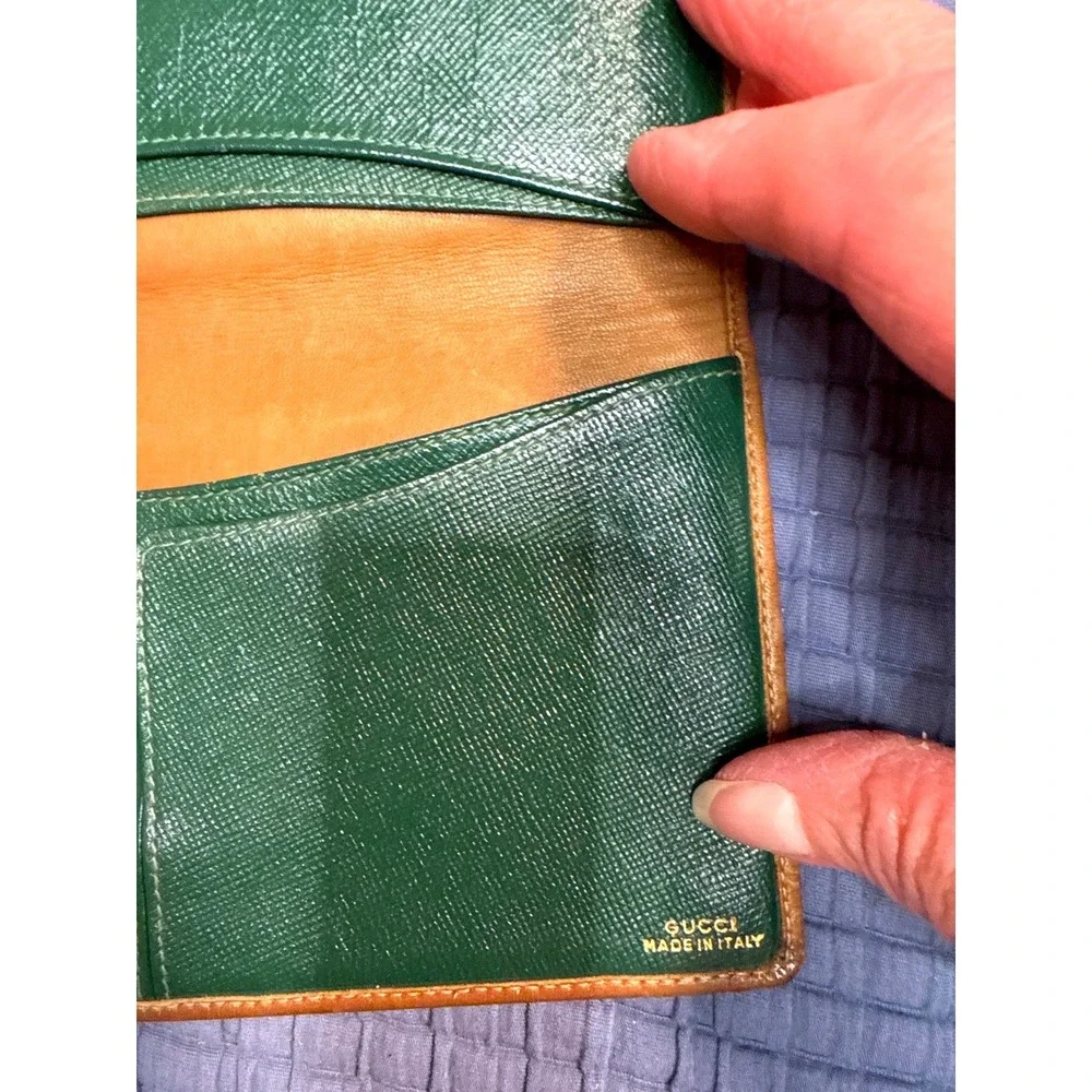 Vintage Gucci Micro GG Monogram Canvas Continental Wallet Brown Leather  Italy - Picture 5 of 12